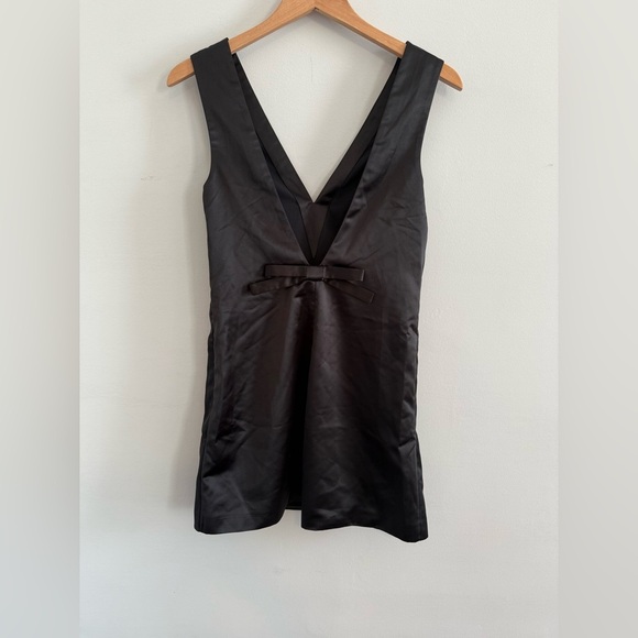Abercrombie & Fitch Black Satin Dress - Picture 7 of 8